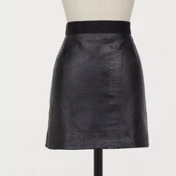 NWT Giambattista Valli x H&M Leather Snake Reptile Cocktail Mini Skirt 8 - Picture 2 of 13